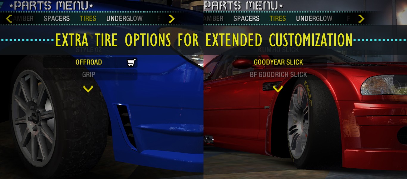 nfs carbon extra options doesnt work